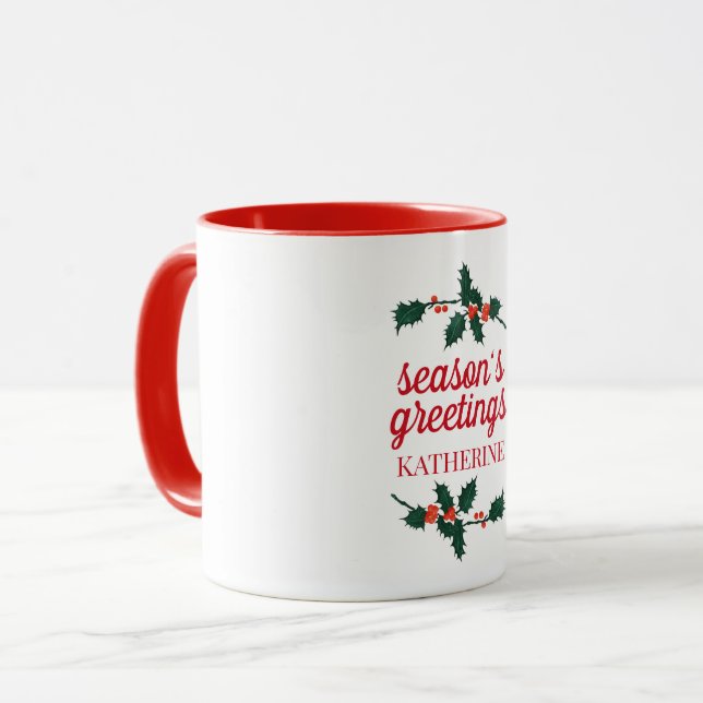 Taza Saludos de la temporada de personalizados Navidade (Anverso izquierdo)