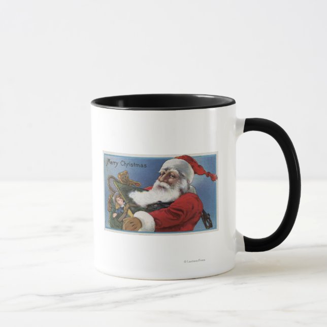 Taza Saludos de navidades a Santa y a los regalos (Derecha)
