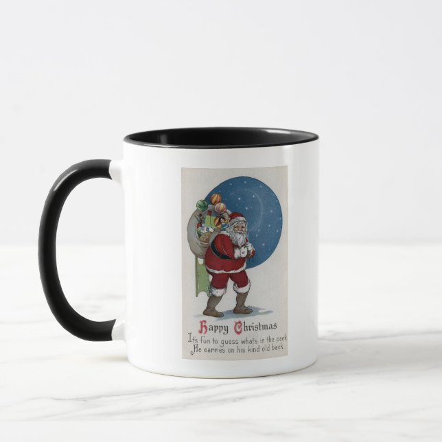 Taza Saludos de navidadesSanta con regalos (Izquierda)