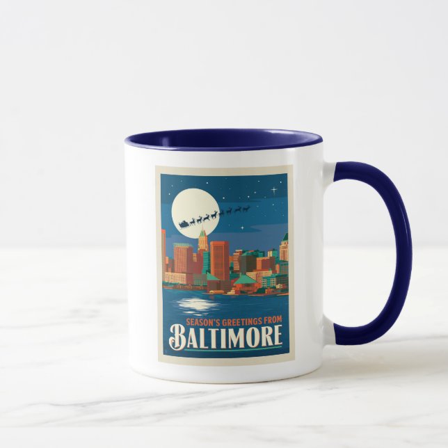 Taza Saludos de temporada de Baltimore (Derecha)