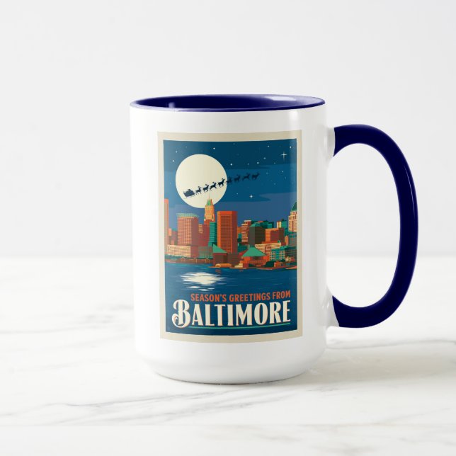 Taza Saludos de temporada de Baltimore (Derecha)