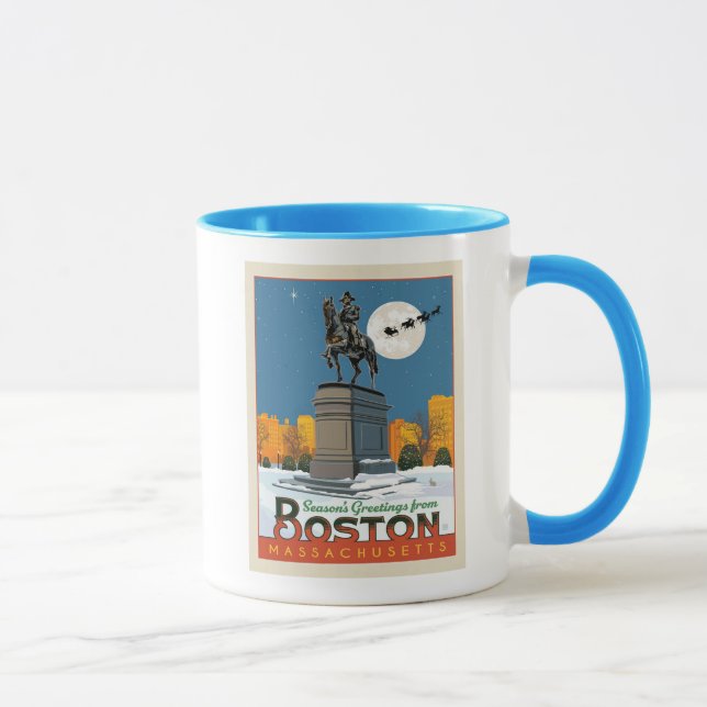 Taza ¡Saludos de temporada desde Boston Common! (Derecha)