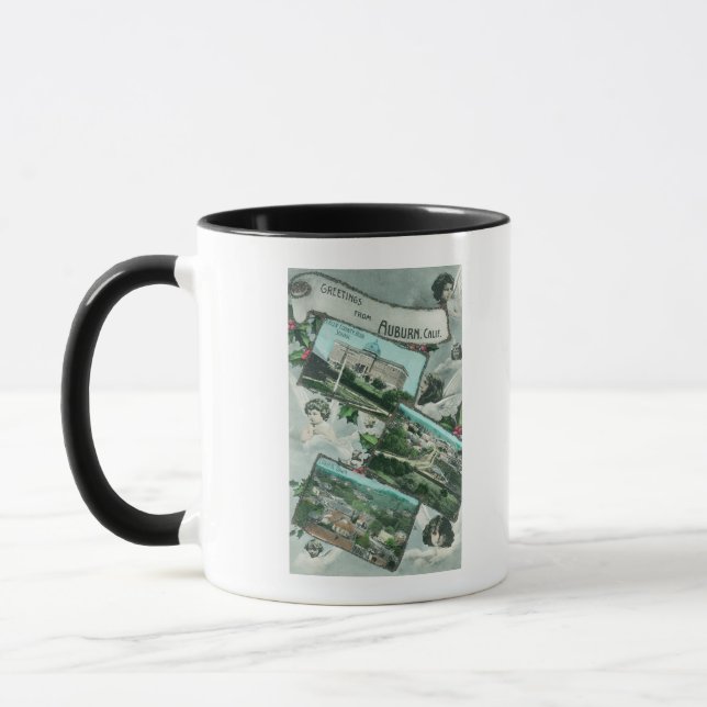 Taza Saludos desde con vistas escénicasAuburn, CA (Izquierda)