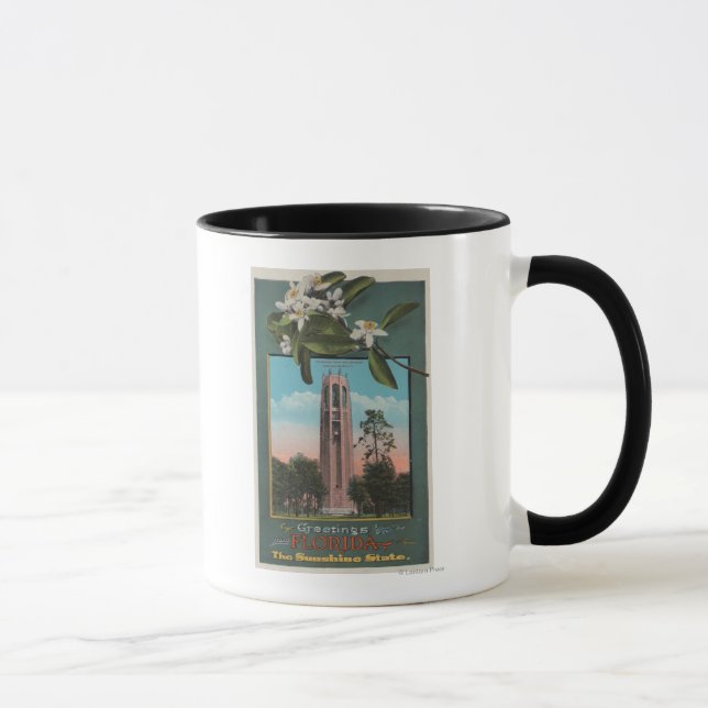 Taza Saludos desde Florida e imagen del canto (Derecha)