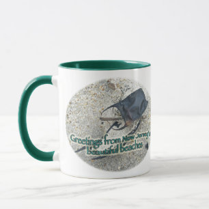 Taza Saludos desde las hermosas playas de Nueva Jersey