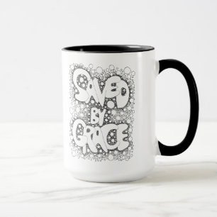 Taza Salvado Por Grace, Boho, Hippie, Coffee Mug