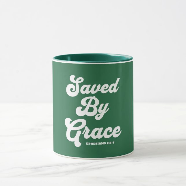 Taza Salvado Por Grace Ephesian 2:8-9 (Centro)