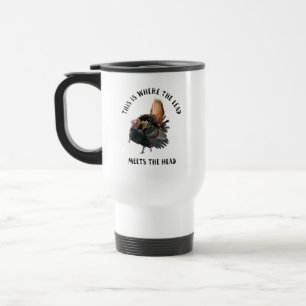 Taza salvaje divertida de la caza de Turquía