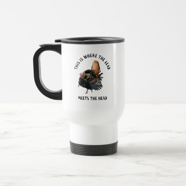 Taza salvaje divertida de la caza de Turquía (Izquierda)