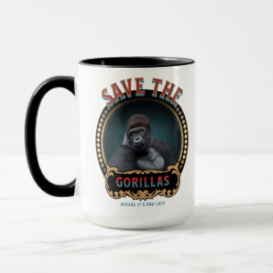 Taza Salvar al gorila   Especies amenazadas