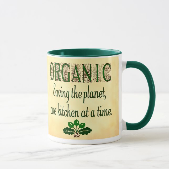 Taza Salvar el planeta de la cocina diciendo "Mug" (Derecha)