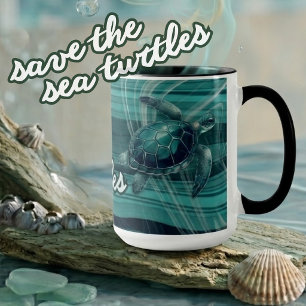 Taza Salvar la tortuga marina
