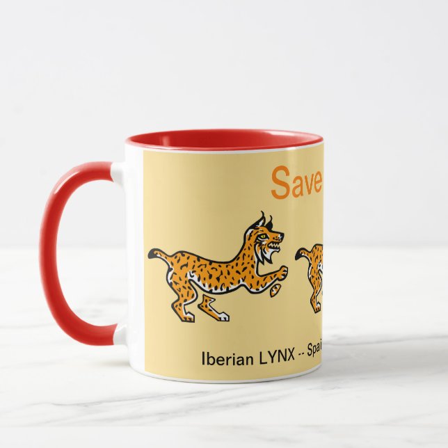 Taza Salvar LYNXES - Animales en peligro de extinción - (Izquierda)