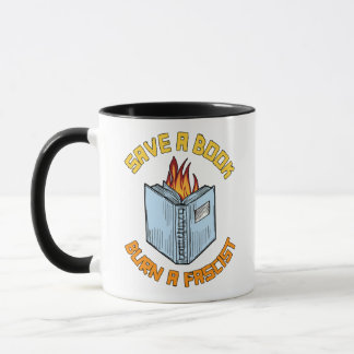 Taza Salvar un libro quemar un fascista