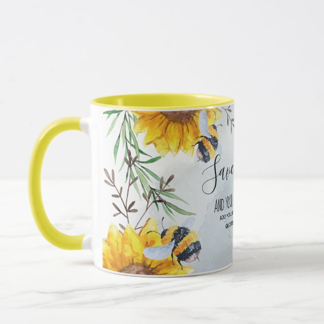 Taza Salven A Las Abejas Y Salvemos Al Mundo Personaliz (Izquierda)