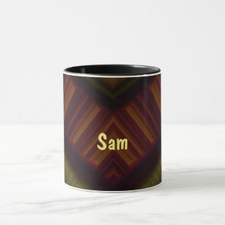 Taza SAM ~ GLOSSY 3D Verde negro brillante