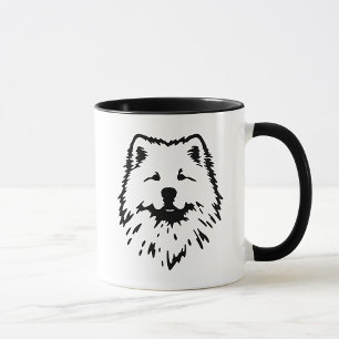 Taza Samoyed Minimalista Ilustrada Elegante y Chic