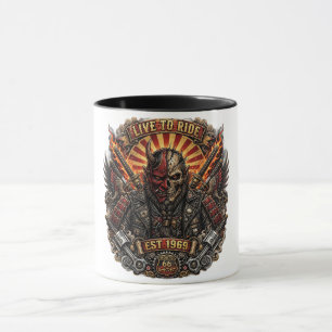 Taza Samurái Oni Motero, Vive Para Conducir Desde 1969 