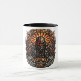 Taza Samurái Oni Motero, Vive Para Conducir Desde 1969 