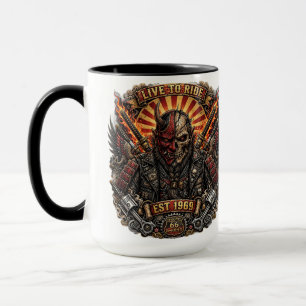 Taza Samurái Oni Motero - Vive Para Montar Est 1969 Rut