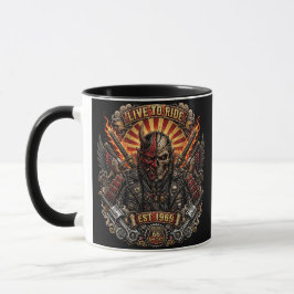 Taza Samurái Oni Motociclista, Vive Para Montar Est 196