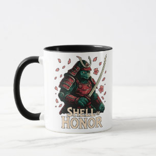 Taza Samurai Turtle Guerrero Florece cerezo