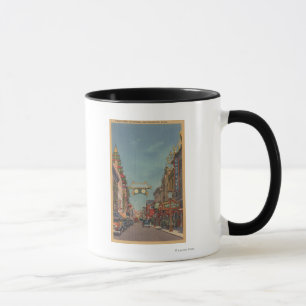 Taza San Francisco, escena de CAStreet de Chinatown
