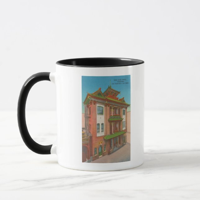 Taza San Francisco, templo CAKong Chow en Chinatown (Izquierda)
