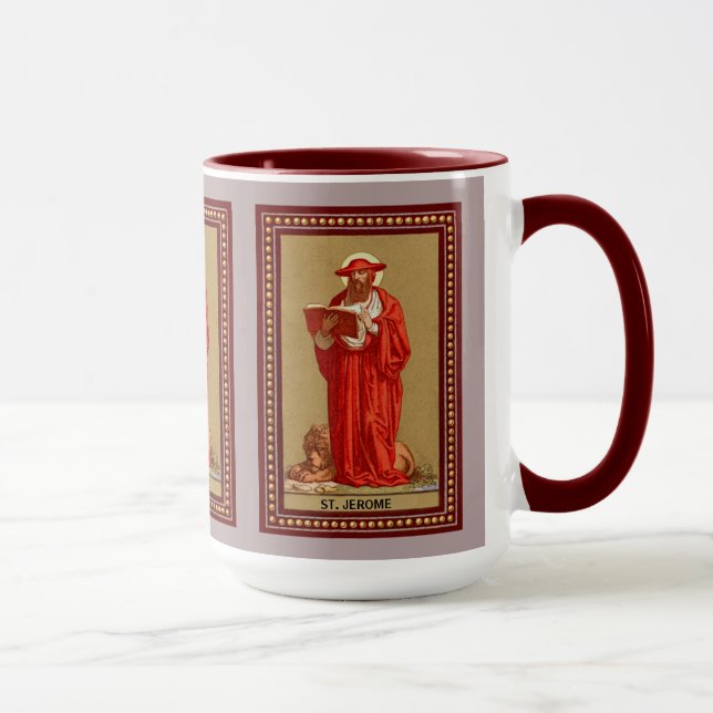 Taza San Jerome como cardenal con león (P 004) (Derecha)