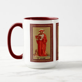 Taza San Jerome como cardenal con león (P 004)