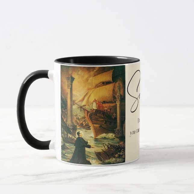 Taza San Juan Bosco, Santo Café Católico Mug (Izquierda)