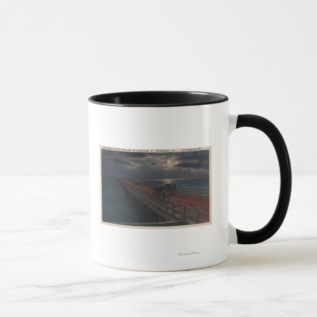 Taza San Petersburgo, FL - Vista Moonlit de Gandy (Derecha)