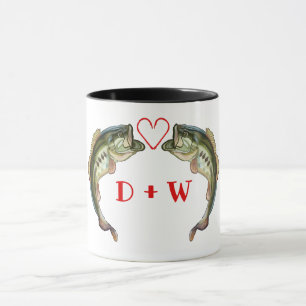 Taza San Valentín de amor por la pesca del trasero