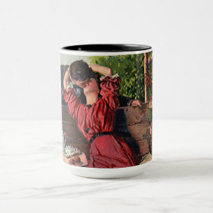 Taza San Valentín de Besos de Pareja Vintage