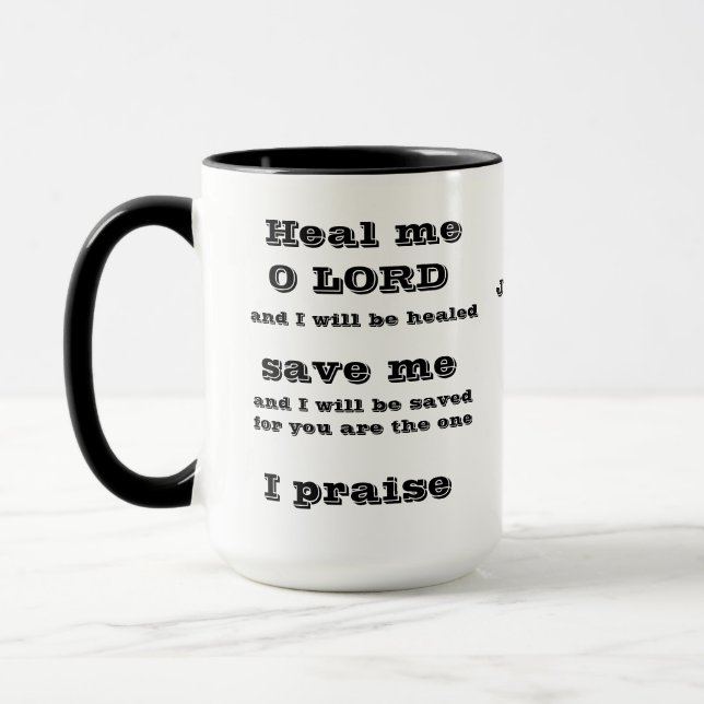 Taza Sanarme, Señor Jeremías 17:14 (Izquierda)