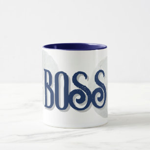Taza Sand Dollars Boss Textos Café Blanco Mug