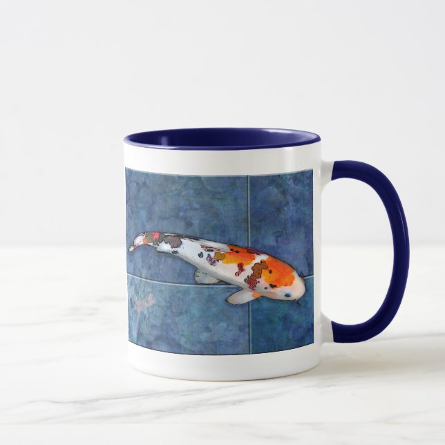 Taza Sanke manchado Koi en piscina tejada con la (Derecha)