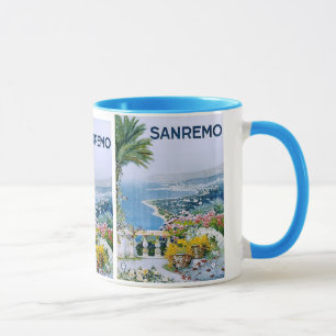 Taza Sanremo, Italia Ringer Mug (Plated)
