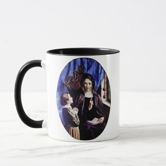 Taza Santa Ángela Merici Patrona de los Educadores y  (Izquierda)