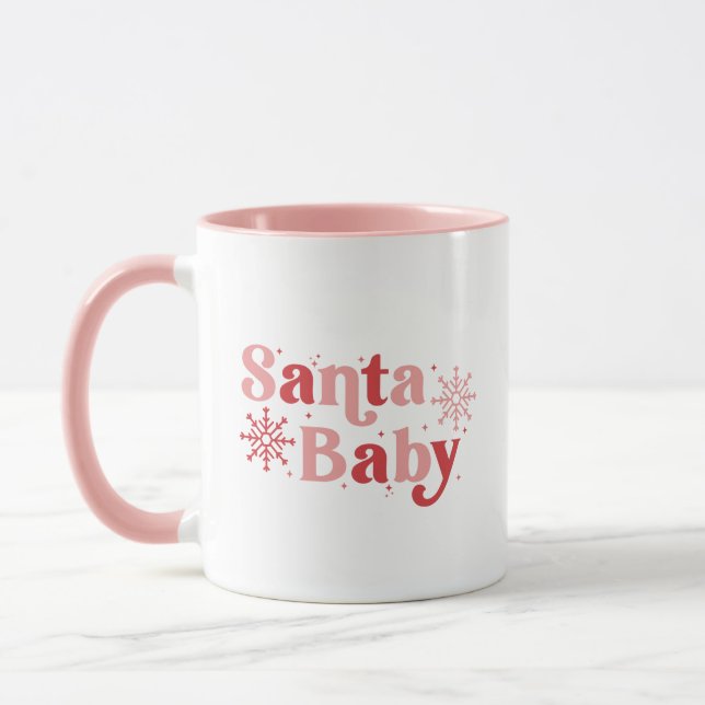 Taza Santa Bebé - Diseño de tipografía de vacaciones di (Izquierda)