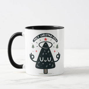 Taza Santa Christma-roly – Divertido Árbol de Navi