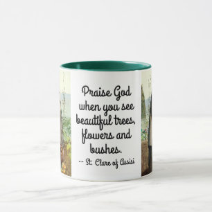 Taza Santa Clara de Asís Regando Flores (M 065; Cita)