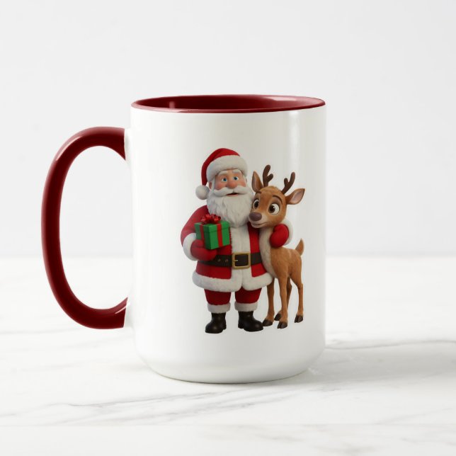 Taza Santa Claus and Rudolph Cartoon (Izquierda)