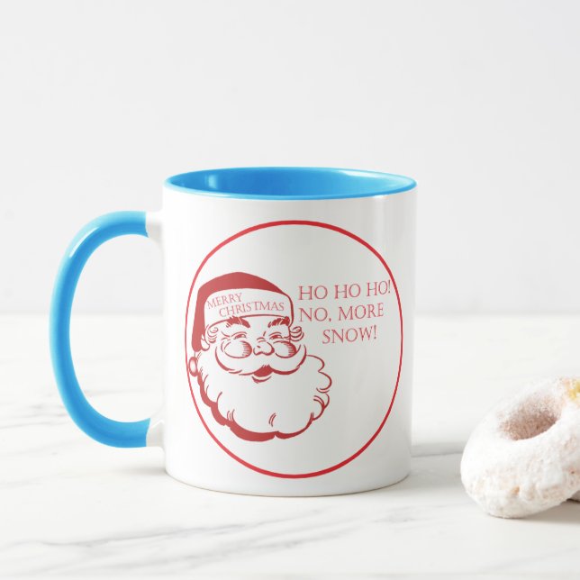 Taza Santa Claus Christmas Coffee Mug Cute & Funny (Con donut)