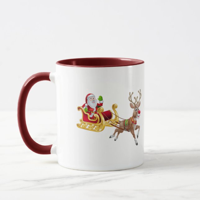 Taza Santa Claus en trineo (Izquierda)