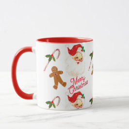 Taza Santa Claus navideño vintage