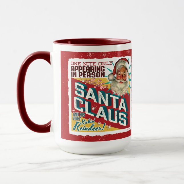 Taza ¡Santa Claus! ¡Sólo una noche! Diseño de Poster re (Izquierda)