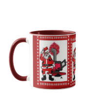 Santa Claus vintage y quemador de estufa de carbón