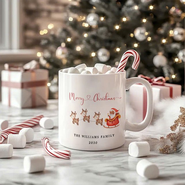 Taza Santa Claus y los renos | Navidades Coffee Mug (Subido por el creador)