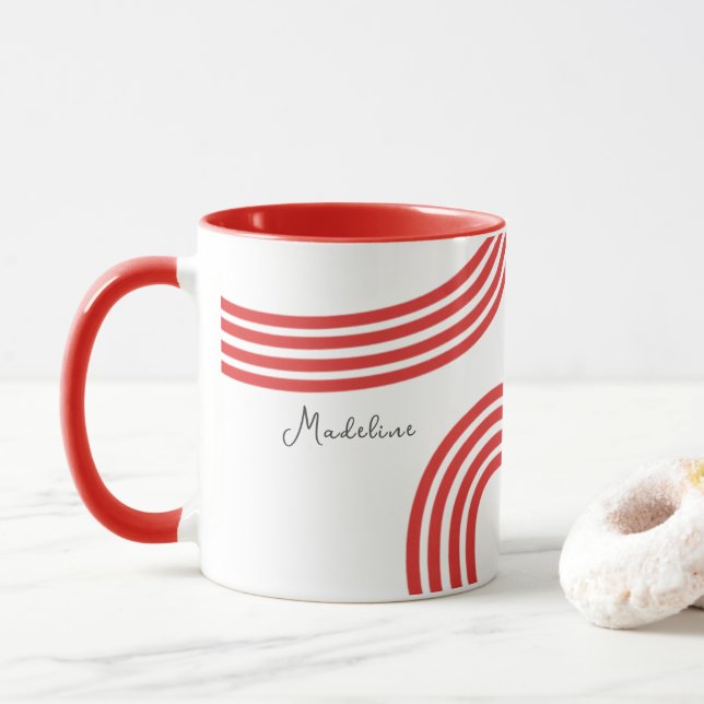 Taza Santa Cláusula Retro Naughty (Con donut)